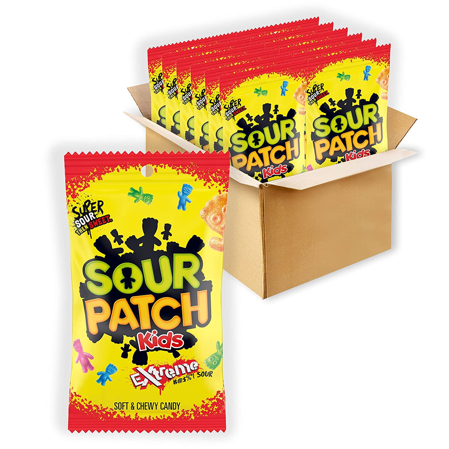SOUR PATCH KIDS Extreme Sour Soft & Chewy Candy, 12 7.2 oz Bags