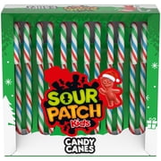 SOUR PATCH KIDS Holiday Candy Canes, 5.29 oz (12 Candy Canes)