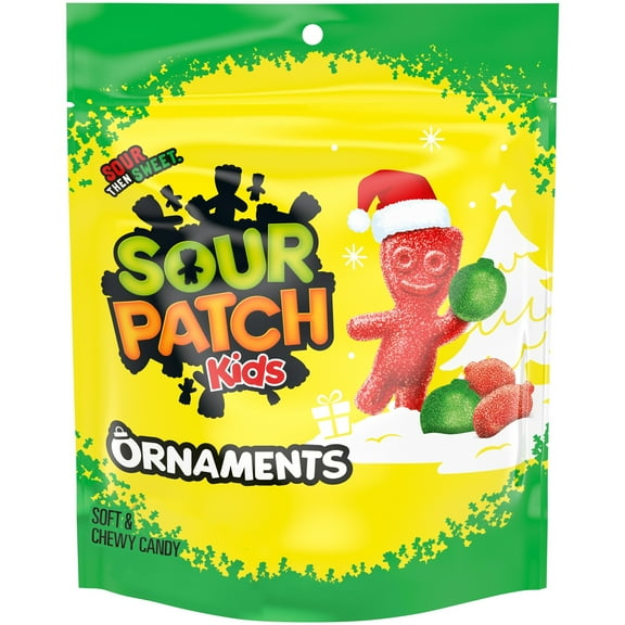 SOUR PATCH KIDS Ornaments Soft & Chewy Holiday Candy, 10 oz