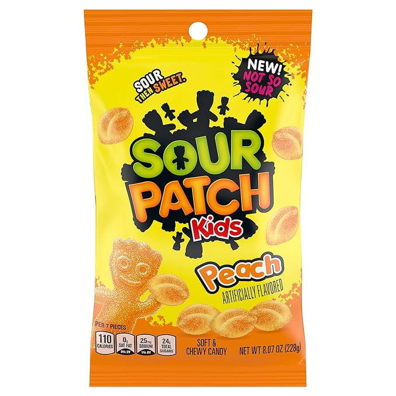SOUR PATCH KIDS Peach Soft and Chewy Candy, 8-8.07 oz Bags