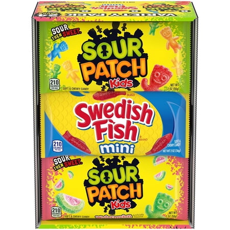 Sour Patch Kids and Swedish Fish Soft and Chewy Candy Variety Pack (24 pk.)