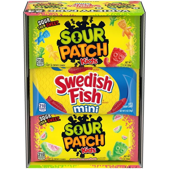 Sour Patch Kids and Swedish Fish Soft and Chewy Candy Variety Pack (24 pk.)