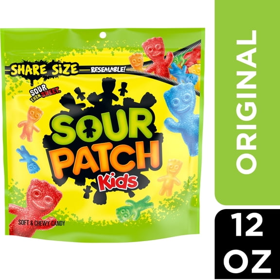 SOUR PATCH KIDS Soft & Chewy Candy, Share Size, 12 oz (Pack of 6)