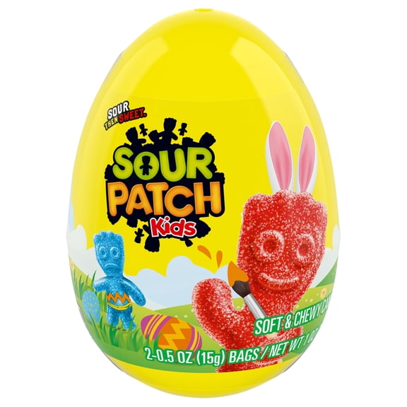 SOUR PATCH KIDS Soft & Chewy Easter Candy, 1 Easter Egg