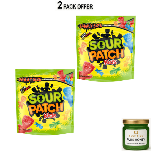 SOUR PATCH KIDS Soft & Chewy Gummy Candy, Family Size, Bulk Candy, 1.8 lb Bag