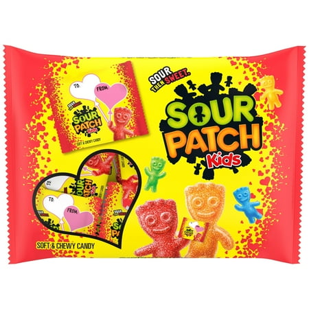 SOUR PATCH KIDS Soft & Chewy Valentines Day Candy, 22 Snack Packs