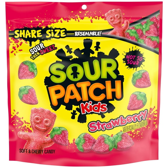 SOUR PATCH KIDS Strawberry Soft & Chewy Candy, Share Size, 12 oz