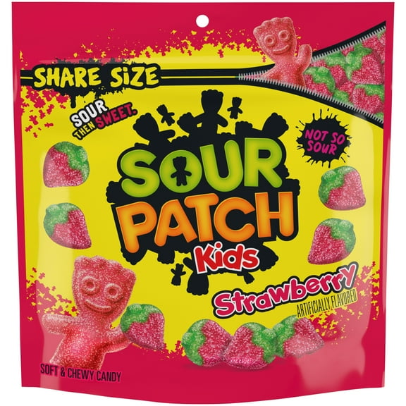 SOUR PATCH KIDS Strawberry Soft & Chewy Candy, Share Size, 12 oz