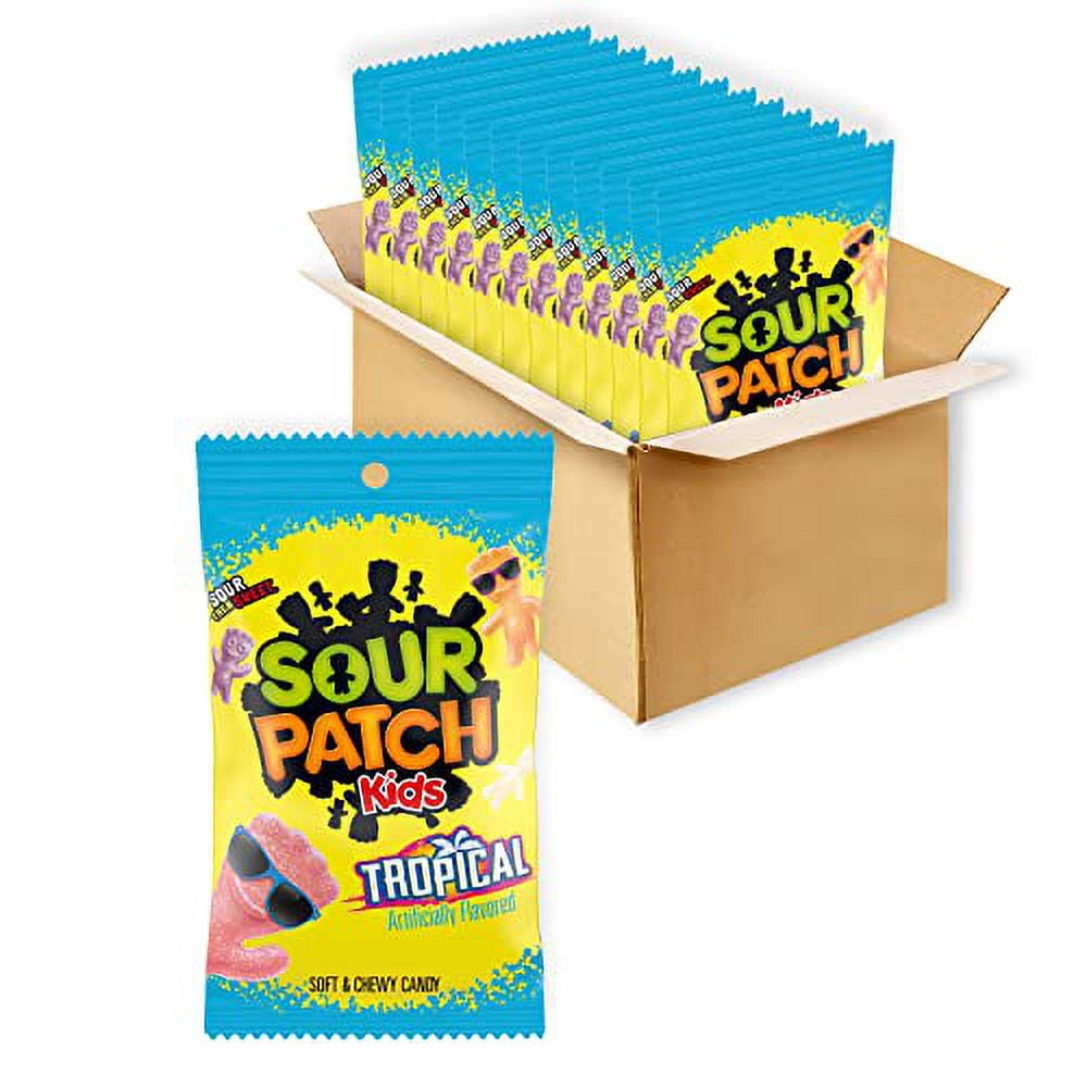 SOUR PATCH KIDS Tropical Soft & Chewy Candy, 12-8 oz Bags