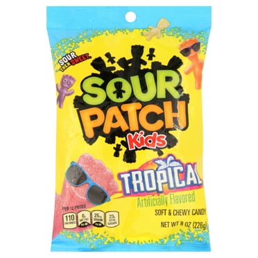 SOUR PATCH KIDS Tropical Soft & Chewy Candy, 8 oz