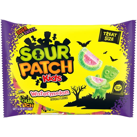 SOUR PATCH KIDS Watermelon Soft & Chewy Halloween Candy, 22 Trick or Treat Bags