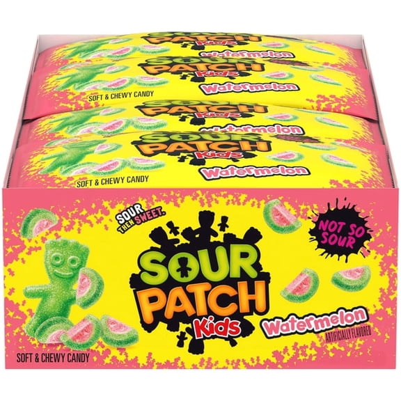 SOUR PATCH KIDS Watermelon Soft Chewy Candy, 2 oz., 24 pk.