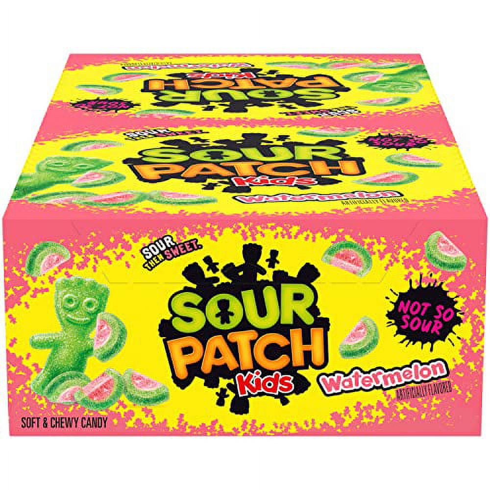 SOUR PATCH KIDS Watermelon Soft & Chewy Candy, 24 - 2 oz Bags.,.