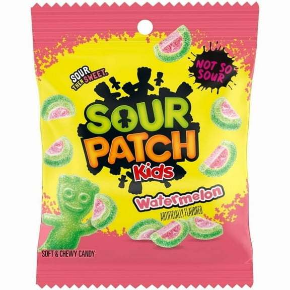 SOUR PATCH KIDS Watermelon Soft & Chewy Candy, 3.6 oz(2pack)
