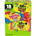 thumbnail image 1 of SOUR PATCH KIDS and SWEDISH FISH Mini Soft & Chewy Gummy Candy Variety Pack, Bulk Candy, 18 Bags, 1 of 16
