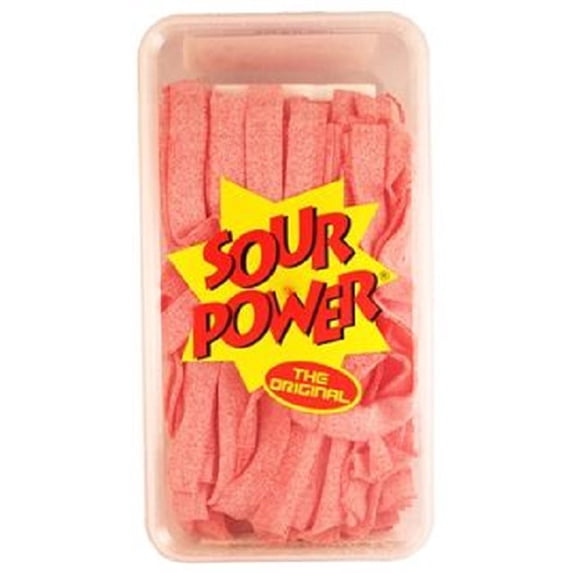 SOUR POWER BELTS STRAWBERRY ( 3 POUNDS TUB) 150 COUNT