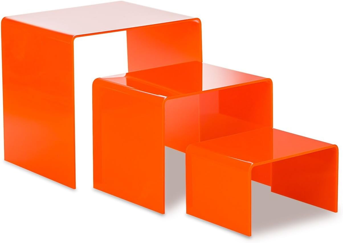 SOURCE ONE Deluxe 4,5,6 Inch 3 Piece Set Slim Line Acrylic Risers ...