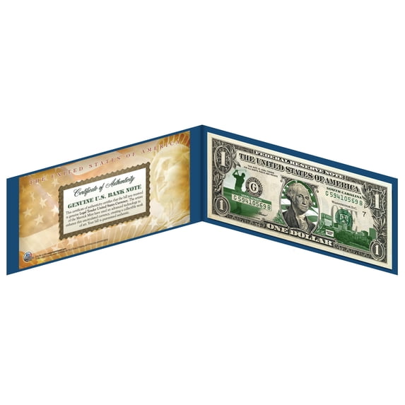SOUTH CAROLINA State $1 Bill *Genuine Legal Tender* US One-Dollar Currency Green