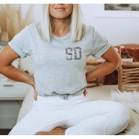 SOUTH DAKOTA Front and Back Graphic Short sleeve Tees Plus Size