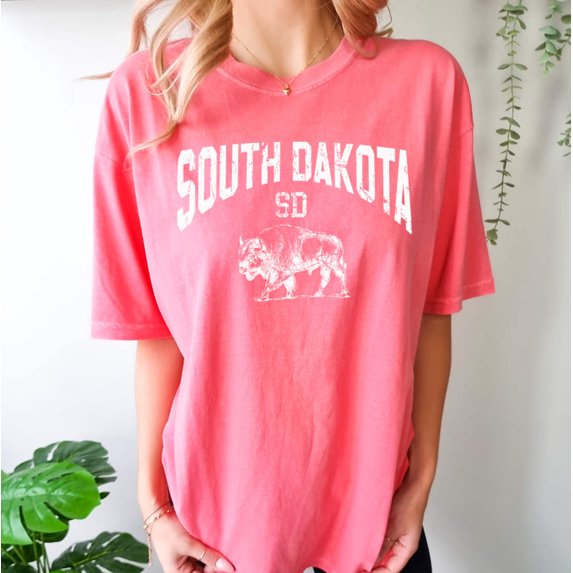 SOUTH DAKOTA Garment Dyed Graphic T-Shirt