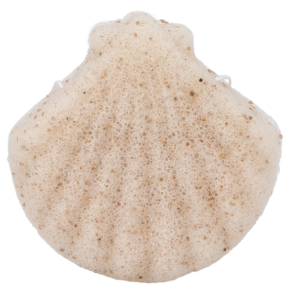 SOUTH FIN Exfoliating Facial Sponge, Natural Konjac Face Cleansing Puff for Deep Pore Cleaning, Shell Shape