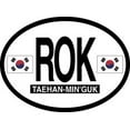 thumbnail image 1 of SOUTH KOREA FLAG, Waterproof UV Coated, Famous Reflective OVAL Sticker DECAL , 3.5" x 4.75", 1 of 1