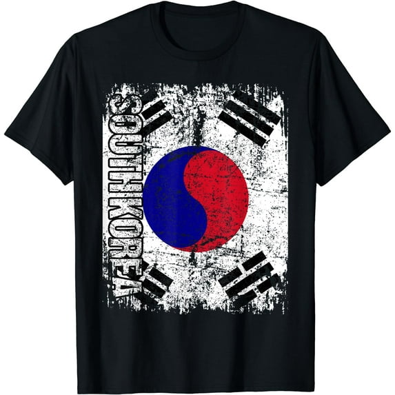 SOUTH KOREA Flag Vintage Distressed SOUTH KOREA T-Shirt
