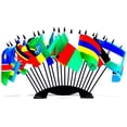 thumbnail image 1 of SOUTHEAST AFRICA WORLD FLAG SET with BASE--20 Polyester 4"x6" Flags, One Flag for Each Country in Southeast Africa, 4x6 Miniature Desk & Table Flags, Small Mini Stick Flags, 1 of 6