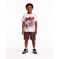 thumbnail image 1 of SOUTHPOLE Boys Athletic Shorts Set Lightweight Soft Cotton Graphic Tees & French Terry Shorts 2 Piece, 1 of 7
