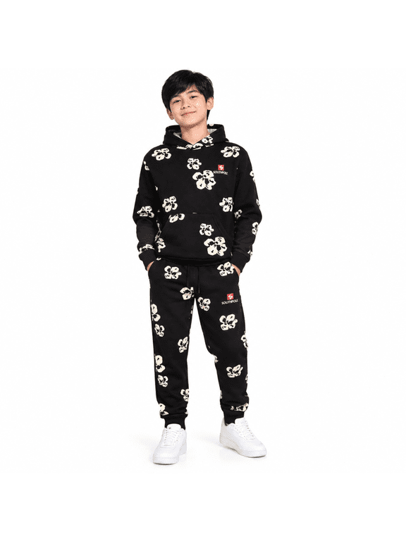 Boys Sweatpants Set 2 Piece Fleece Hoodie and Sweatpants Athletic Set (8-18)