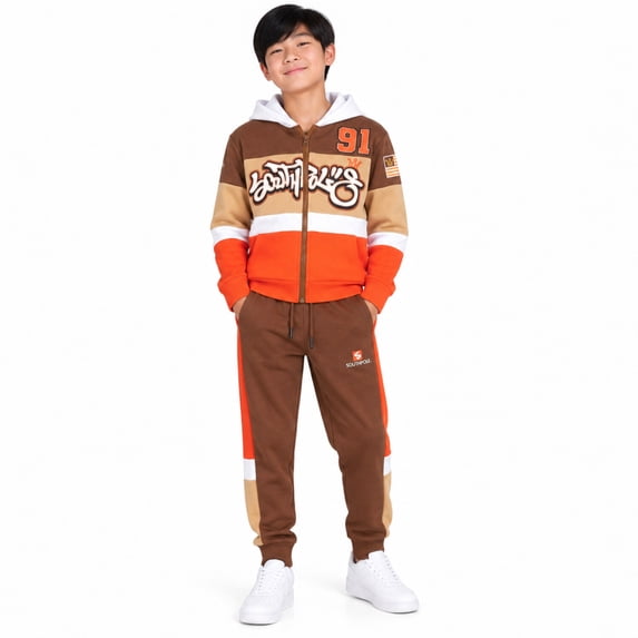 SOUTHPOLE Boys Sweatpants Set 2 Piece Fleece Hoodie and Sweatpants Athletic Set (8-18)