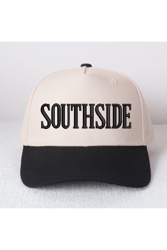 SOUTHSIDE Embroidered Patchwork Trucker Cap | Adjustable Unisex Snapback, City Pride Essential