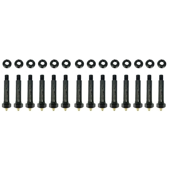 SOUTHWEST WHEEL 14-Pack 9/16" X 3" Trailer Leaf Spring Wet Bolts w/7/16" Lock Nuts