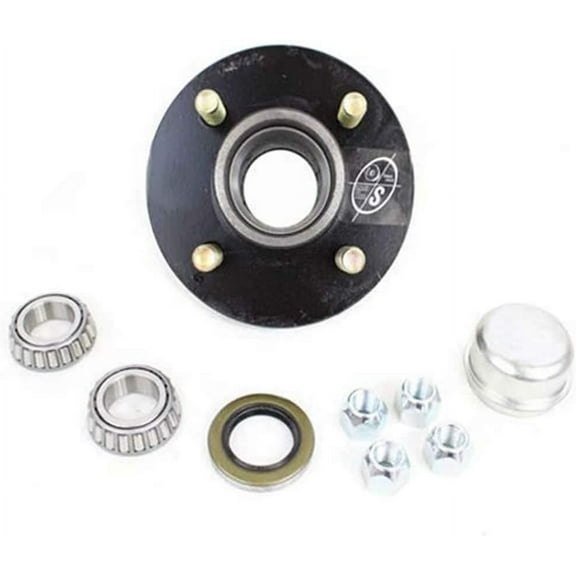 SOUTHWEST WHEEL 4-Hole, 4" Bolt Circle Idler Hub for 2,000 lb. Axles (BT8 Spindle) for 1" Spindle