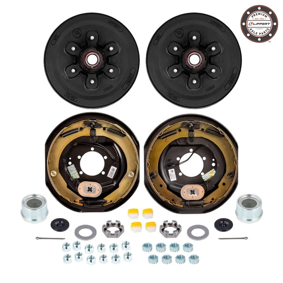 SOUTHWEST WHEEL Lippert Pre-Greased 6-5.5" Electric Brake Trailer Axle Brake Kit for 5,200 lbs. Trailer Axles