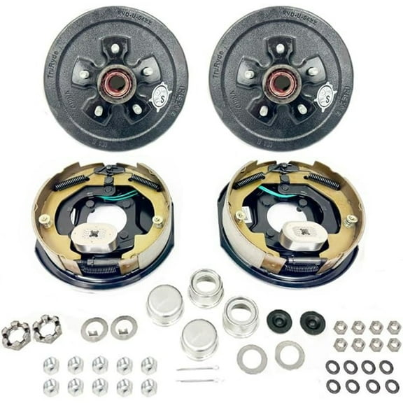 SOUTHWEST WHEEL Pre-Greased 5-5.5" Electric Brake Trailer Axle Brake Kit for 3,500 lbs. Trailer Axles