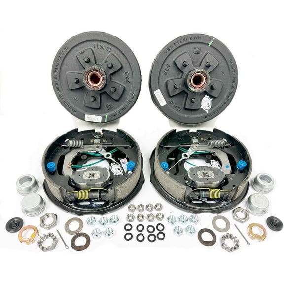 SOUTHWEST WHEEL Pre-Greased Easy Assemble 5 on 4-1/2" Hub and Drum USA Self-Adjusting Electric Brake Kit for 3,500 lbs. Trailer Axle