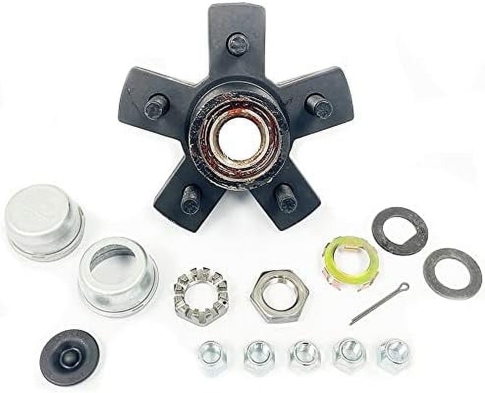 Southwest Wheel Pre-Greased Idler Hub Kit - 6-Lug, 5.5" Bolt Circle For 3,500 Lb Trailer Axles (Fits Dexter, Etc.)