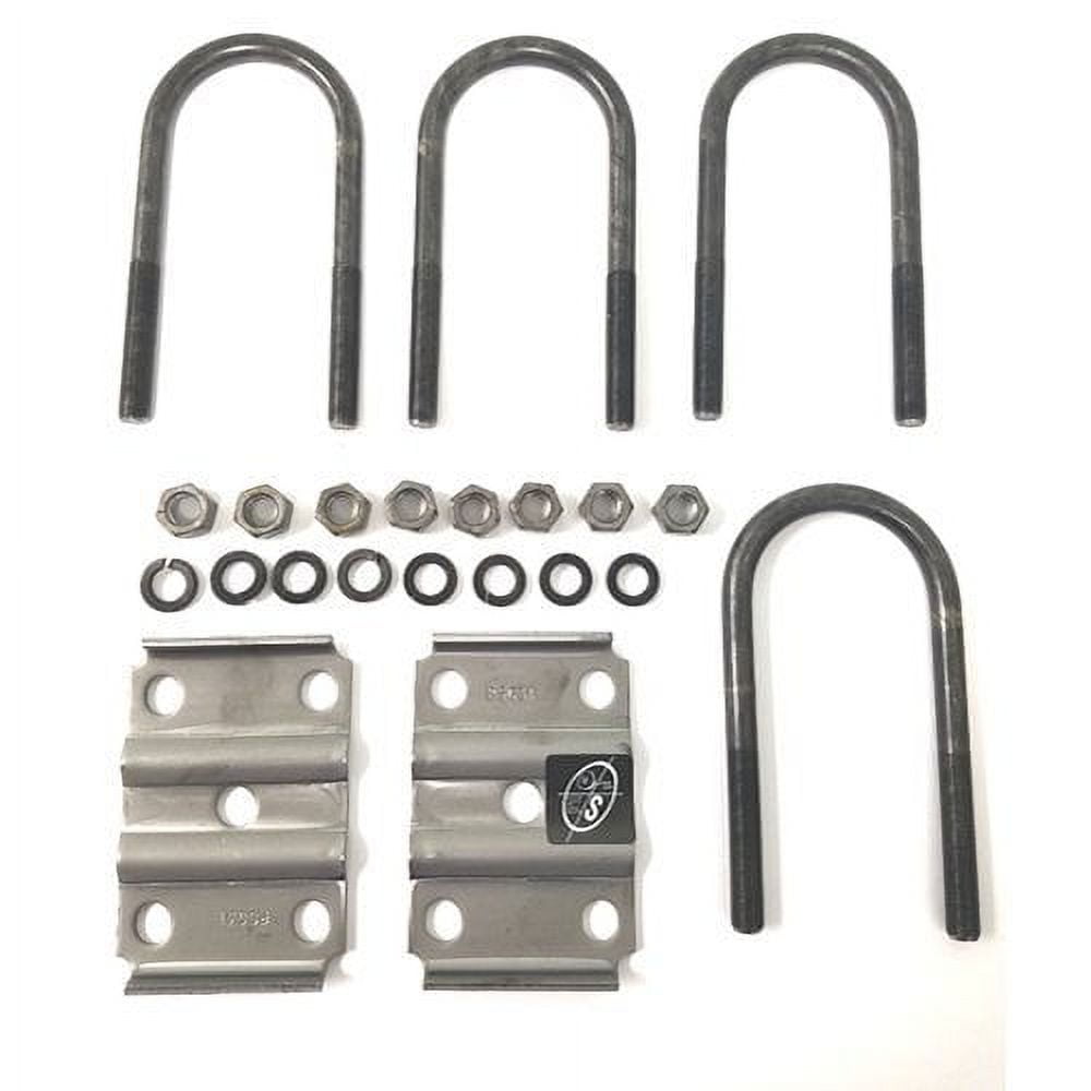 SOUTHWEST WHEEL U Bolt Kit for 5,200-7000 lbs. 3" Round Trailer Axle 7 1/8" Long 9/16" Diameter