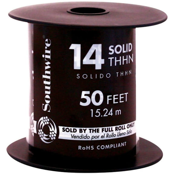 SOUTHWIRE COMPANY LL 11583241 14 Gauge Solid Green Thhn Wire, 50'