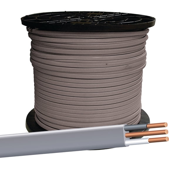 SOUTHWIRE COMPANY LL 13055972 Building Wire 12 Ga, 2 Conductor 20 Amp 600 V 90 Deg C, 400 ', Gray