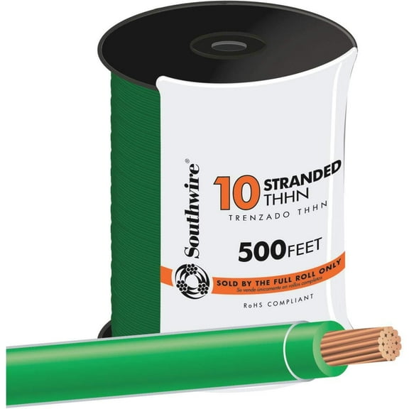 SOUTHWIRE COMPANY LL 22977357 10 Standard Thhn Wire, Green