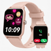 SOUYIE 2026 Women Men Smart Watches , 1.8 Touch Screen Smartwatch for Android Iphone, Fitness Trackers with Bluetooth Call/text,100+ Sports Modes,IP68 Waterproof,Pink
