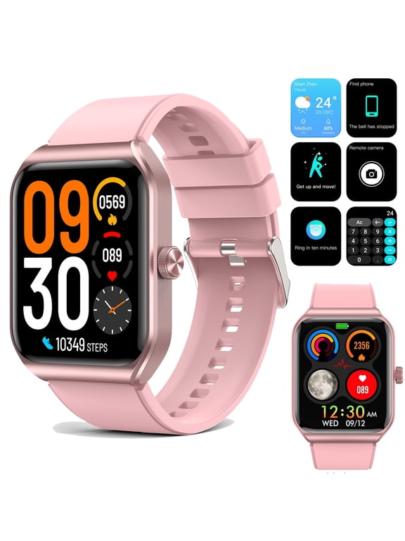 Smart Watch for Android and iPhone,1.91" Touch Screen Smartwatch for Women, 100+ Sports Modes Fitness Tracker with Answer/Calls/Message Reminder, IP68 Waterproof for Gift