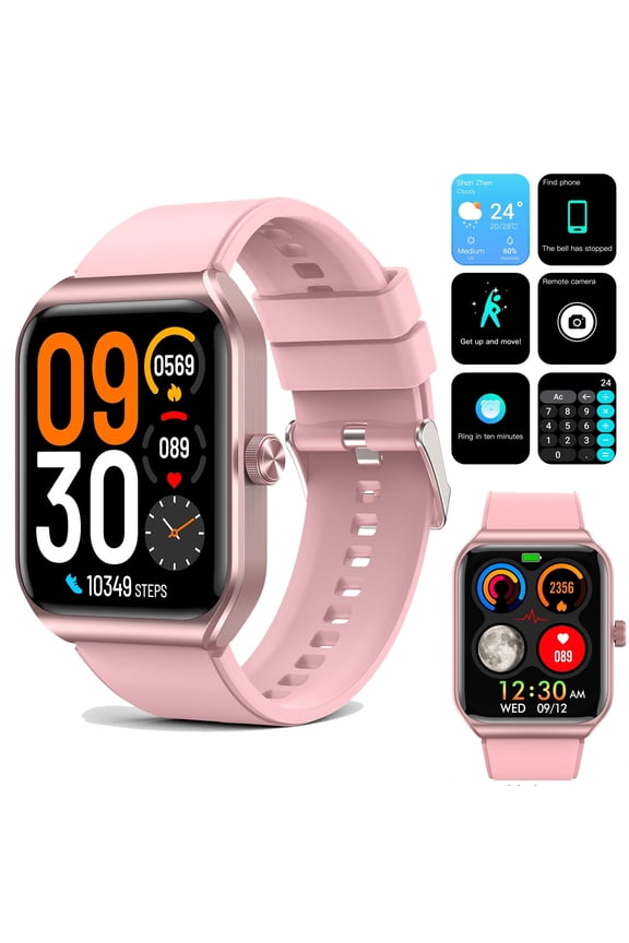 Smart Watch for Android and iPhone,1.91" Touch Screen Smartwatch for Women, 100+ Sports Modes Fitness Tracker with Answer/Calls/Message Reminder, IP68 Waterproof for Gift