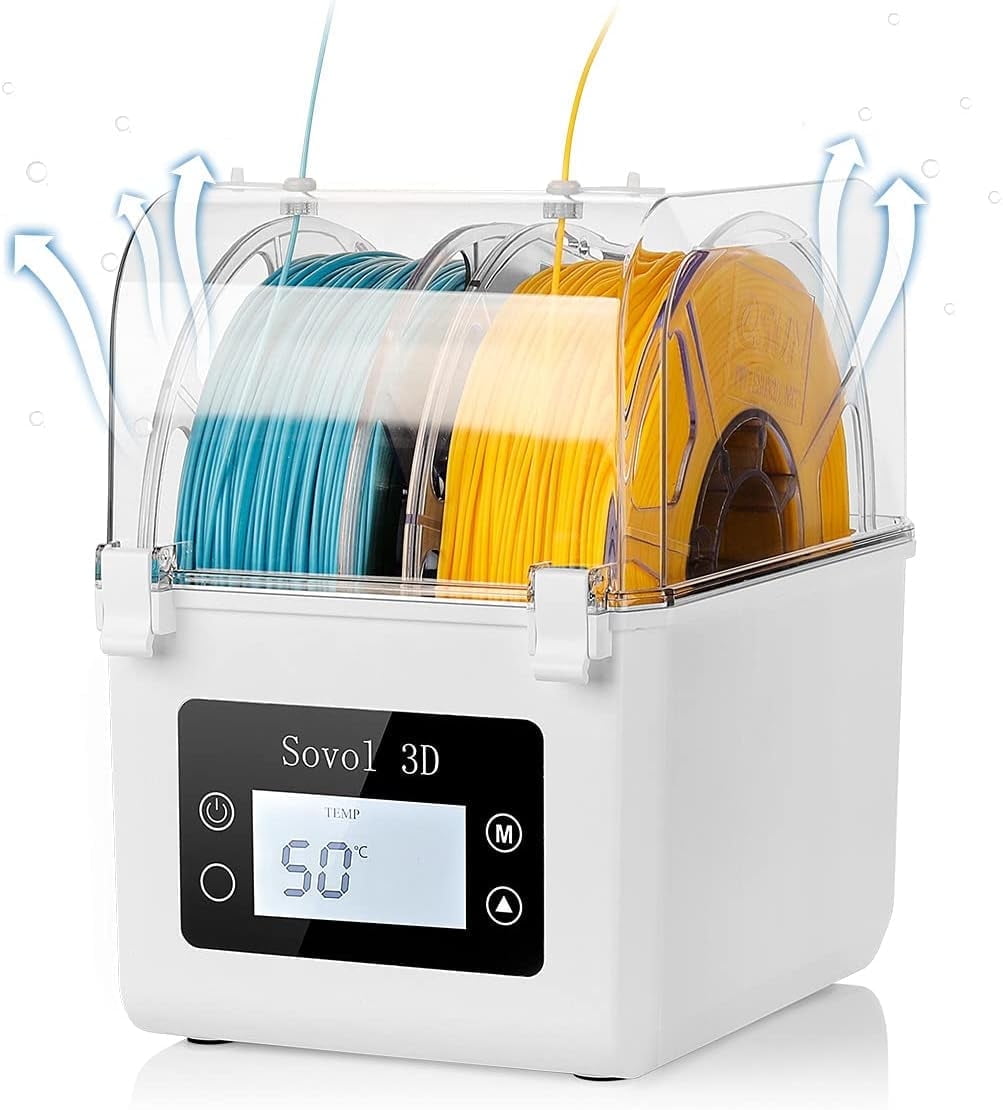 SOVOL 3D SH01 Filament Dryer for 1.75mm & 2.85mm Filament 3D Printer Filaments with Desiccants