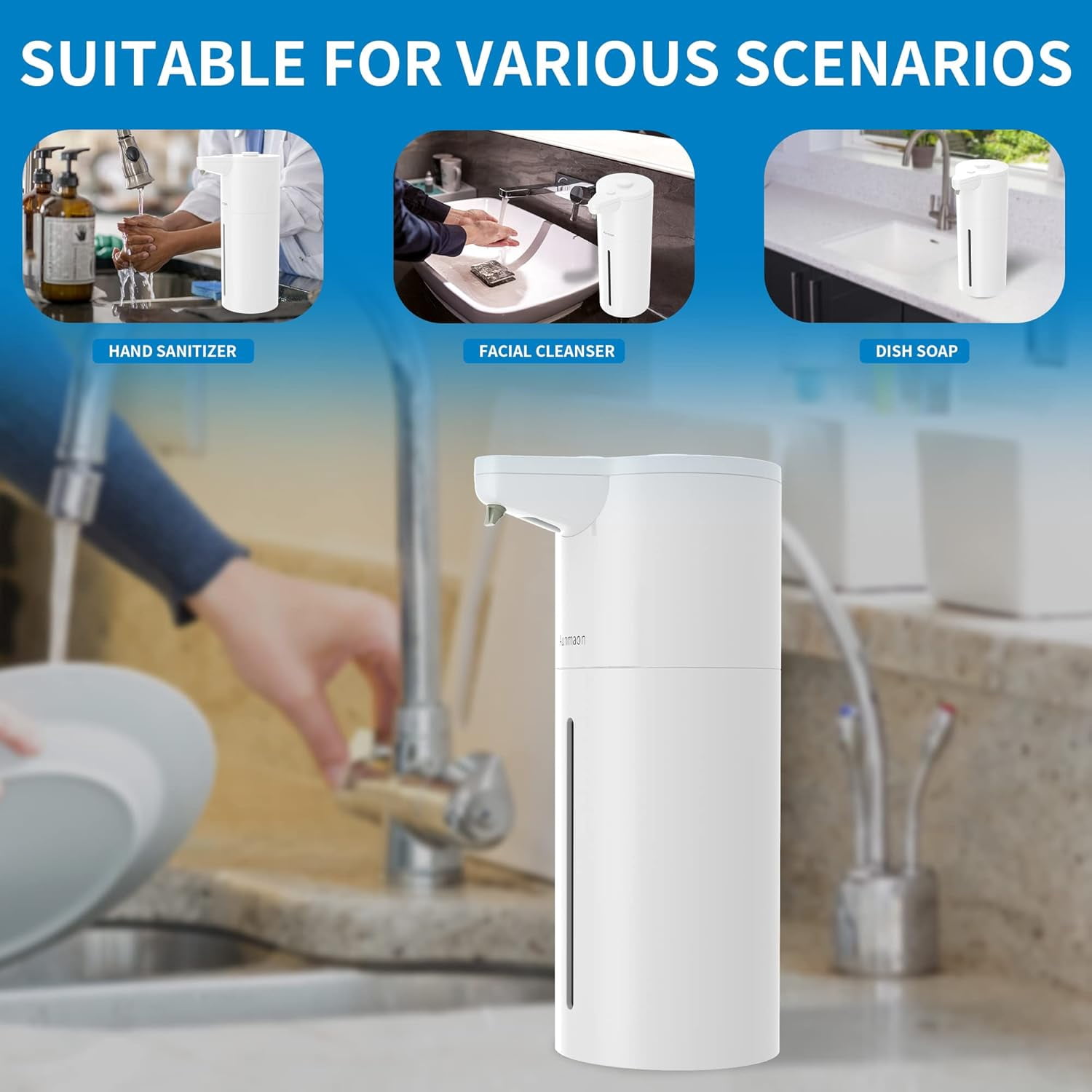 SOWEIS-Automatic Soap Dispenser Touchless, Modern, Kitchen & Bathroom ...