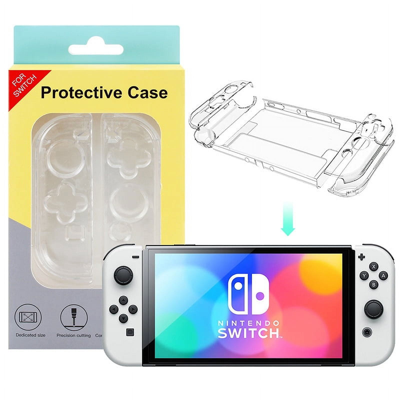 SOWINK Dockable Clear Case for Nintendo Switch, Protective Case Cover ...