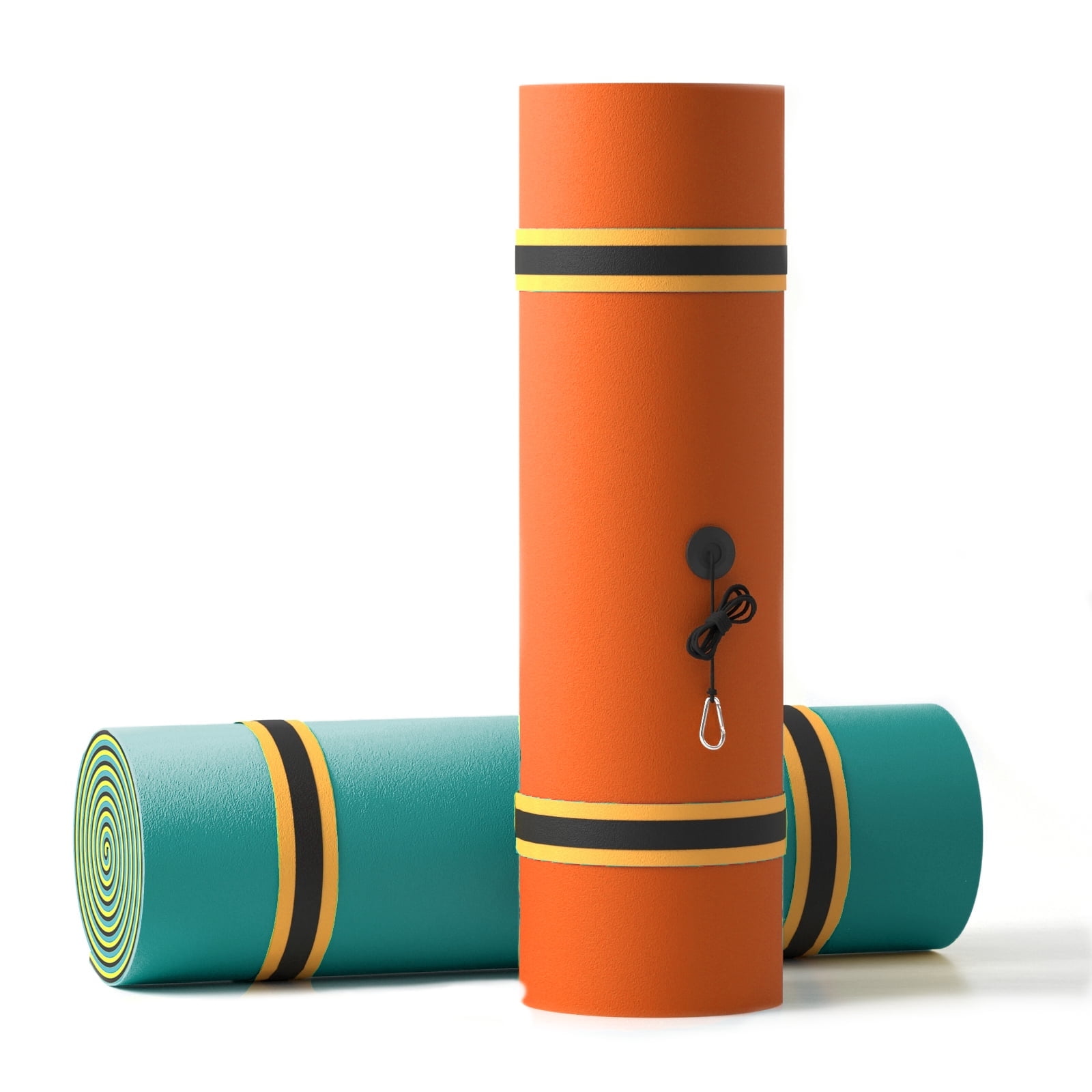 Large Orange and Green Foam Floating Island Mat