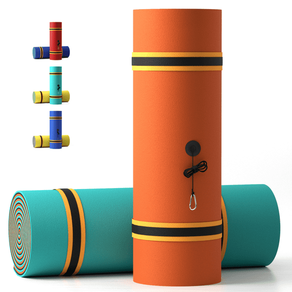 SOWKT Lily Pad Floating Mat for Lakes and Boating (18x6 Feet, Orange/Green)